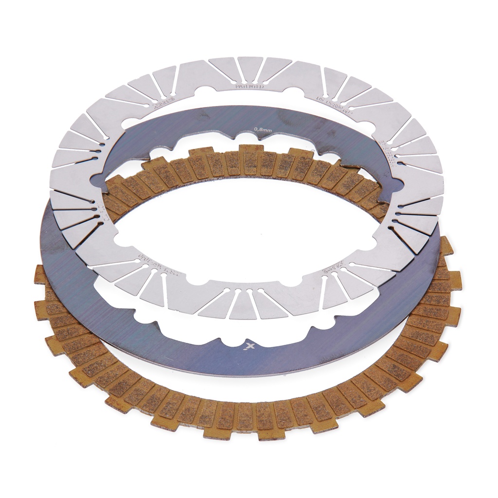 Kevlar clutch friction discs Kit, OCP WORKS (Oil Cooler Plates PATENTED System)